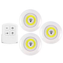 Pack Trio Lâmpadas Led Spot Luminárias Sem Fio Controle Pack Trio Lâmpadas Led Spot Luminárias Sem Fio Controle