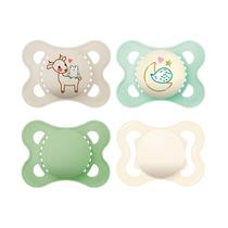 Pack Variado de Chupetes MAM para Bebés 0-6 Meses, 4 Unidades