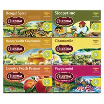 Pack Variedad de Tés de Hierbas Celestial Seasonings 6x20 Bolsitas Sin Cafeína