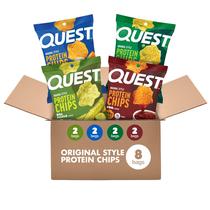 Pack Variedade de Chips Proteicos Quest com 8 Pacotes, Baixo Teor de Carboidratos Pack Variedade de Chips Proteicos Quest com 8 Pacotes, Baixo Teor de Carboidratos