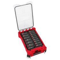 Packout jogo soquete impacto encaixe 1/2" longo 16 pcs 49-66-6803 milwaukee Packout jogo soquete impacto encaixe 1/2" longo 16 pcs 49-66-6803 milwaukee
