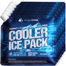 Packs de Gelo RIDGECOOL Kit com 6 Unidades 25x25 cm Reutilizáveis e à Prova de Vazamentos Packs de Gelo RIDGECOOL Kit com 6 Unidades 25x25 cm Reutilizáveis e à Prova de Vazamentos