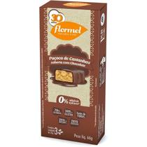 Paçoca de Castanhas Coberta com Chocolate - 3 Unidades de 22g - Flormel