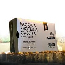Paçoca Proteica Caseira Chocolate (13g proteína)(Zero Açúcar) Squeeze