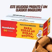 Paçoca Rolha caixa com 100 unidades - Paçoquinha Mandubim Paçoca Rolha caixa com 100 unidades - Paçoquinha Mandubim