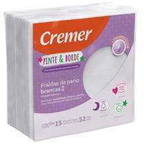 Pacotão Fralda de Pano Branca Pinte e Borde 15 un Cremer