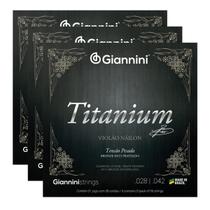 Pacote 03 Cordas Violão Nylon Tensão Alta Titanium Giannini Pacote 03 Cordas Violão Nylon Tensão Alta Titanium Giannini