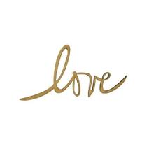 Pacote 10 Aplique Love P 11x4,8 Mdf Madeira