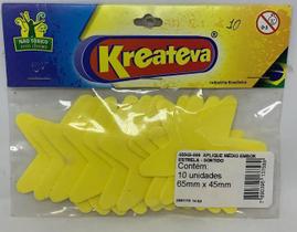 Pacote 10 Aplique Medio Emborrachado Estrela Kreateva