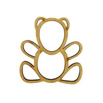 Pacote 10 Aplique Urso Vazado 7x6,5 Mdf Madeira Laser Pacote 10 Aplique Urso Vazado 7x6,5 Mdf Madeira Laser