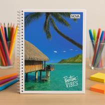 Pacote 10 Caderno 1/4 Pequeno Espiral Capa Flexível 96Folhas Pacote 10 Caderno 1/4 Pequeno Espiral Capa Flexível 96Folhas