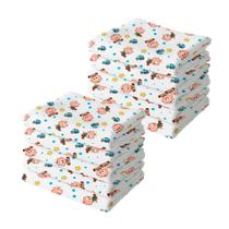 Pacote 10 Fraldas de Pano Bebê Turma da Mônica Original Luxo 100% Algodão Tecido Duplo Pacote 10 Fraldas de Pano Bebê Turma da Mônica Original Luxo 100% Algodão Tecido Duplo