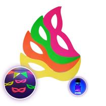Pacote 10 Máscaras Faciais Neon para Balada Brilho