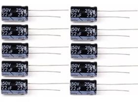 Pacote 10 Peças Capacitor P/corneta 22x250v Automotivo