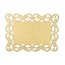 Pacote 10 Placa Arabesco com Flor 23x16,5 Mdf Madeira Pacote 10 Placa Arabesco com Flor 23x16,5 Mdf Madeira