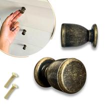 Pacote 10 puxadores Ouro Velho para móveis estilo elegante