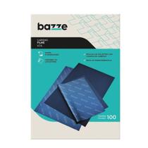 pacote 100 folhas carbono filme azul A4 maquina de escrever manuscrito escrita manual - Bazze