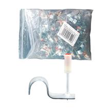 Pacote 100 Grampos Pino Prego Meia Lua 20mm Fixação de Tubos Pacote 100 Grampos Pino Prego Meia Lua 20mm Fixação de Tubos