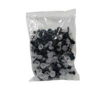 Pacote 100 Pares Olhos Redondos de Amigurumi com Travas para Boneca, Fantoche de N 6 a 14mm Artesanato
