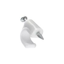 Pacote 100 peças grampo fixa fio cabo coaxial miguelo 10mm