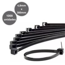 Pacote 1000 Lacres Abraçadeira Pequeno 4,8mm X 300mm Prendedor Nylon Preto Plástico Pacote 1000 Lacres Abraçadeira Pequeno 4,8mm X 300mm Prendedor Nylon Preto Plástico