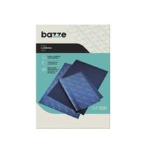 pacote 100un papel carbono azul A4 face simples manuscrito 100 folhas - Bazze