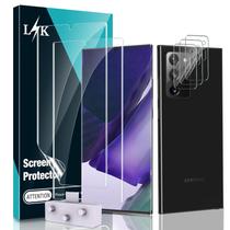 Pacote 2+3 LϟK Projetado para Samsung Galaxy Note 20 Ultra 5G 6,9 Polegadas, 2 Protetores de Tela em Filme TPU & 3 Protetores para Lente da Câmera, Suporte a Impressão Digital Ultrassônica, Ferramenta de Alinhamento Preciso