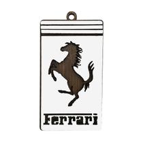 Pacote 20 Chaveiro 3d Marca Ferrari 6cm Mdf Madeira Decorada