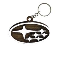 Pacote 20 Chaveiro 3d Marca Subaru com Argola 4cm Mdf Madeira Decorada