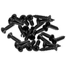 Pacote 24 Parafusos Preto Thida P/ Escudo De Contra baixo