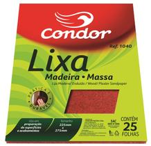 Pacote 25 Lixa Para Madeira Massa 1040/220 Artesanato - Condor