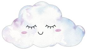 Pacote 3 Aplique Decoupage Nuvem Apm8-889 Em Papel E Mdf 8cm Litoarte