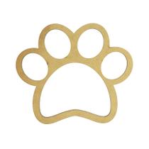 Pacote 30 Aplique Recorte Pata de Cachorro Decoração 7x5 Mdf Madeira