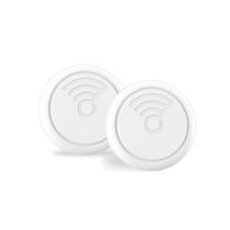 Pacote 3YKaital Air Tags-2, rastreador de bagagem/localizador de chave/localizador de itens funciona com o Apple Find My (somente iOS), etiqueta inteligente para chave, bagagem, mochila, carteira, bateria substituível (branca+branca)