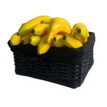 Pacote 4 Bananas Artificiais 20cm Frutas Artificiais Lindas e de Baixa Manutenção para Sala