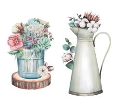 Pacote 5 Aplique Decoupage Country Flores Apm4-437 em Mdf 4cm Litoarte