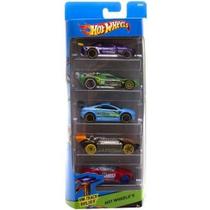 Pacote 5 carros hot wheels mattel