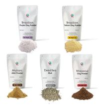 Pacote 5 de pó de argila para fazer sabonetes e máscaras para presente de iogue de 240 ml Pacote 5 de pó de argila para fazer sabonetes e máscaras para presente de iogue de 240 ml