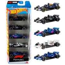 Pacote 5 Hot Wheels Fórmula 1 2025 Com Carrinhos em Metal 1:64 Original Pacote 5 Hot Wheels Fórmula 1 2025 Com Carrinhos em Metal 1:64 Original