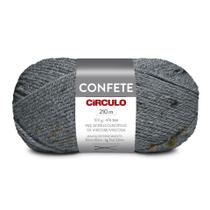 Pacote 5 Lã Confete 100g Circulo - Tex 476, 210 metros (acrilico/viscose)