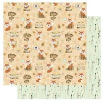 Pacote 5 Papel Scrapbook Dupla Face Raposa Sd-1085 30,5x30,5cm Litoarte