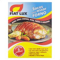 Pacote 5 unidades de Saco para Receitas de Forno e Assados Praticidade Fiat Lux 27cmx41cm