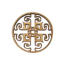 Pacote 50 Aplique Mandala Modelo 21 5cm Mdf Madeira Cru