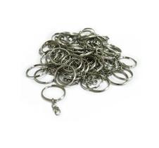 Pacote 50 Argola 22mm sem Bater para Chaveiro com Corrente 1,20mm 1135 Artesanato