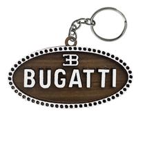 Pacote 50 Chaveiro 3d Marca Bugatti com Argola 6cm Mdf Madeira Decorada