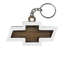 Pacote 50 Chaveiro 3d Marca Chevrolet com Argola 4cm Mdf Madeira Decorada