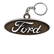 Pacote 50 Chaveiro 3d Marca Ford com Argola 4cm Mdf Madeira Decorada