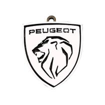 Pacote 50 Chaveiros 3d Marca Peugeot 4cm Mdf Madeira Decorada