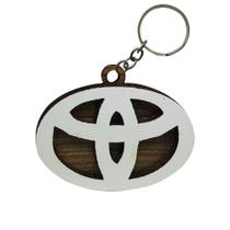 Pacote 50 Chaveiros 3d Marca Toyota com Argola 4cm Mdf Madeira Decorada