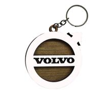 Pacote 50 Chaveiros 3d Marca Volvo com Argola 4cm Mdf Madeira Decorada